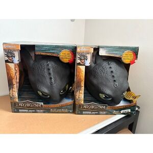 How to Train Your Dragon Toothless Blast Roar Mask Lot of 2 + 1 Roaring Gronkle